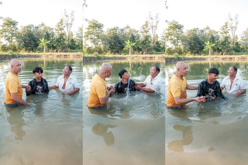 Baptism ceremony Shared Love Srisophon Evangelism Center, Cambodia 05