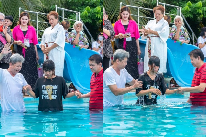 Those who have received baptism at the “Super Power” Family Camp 011