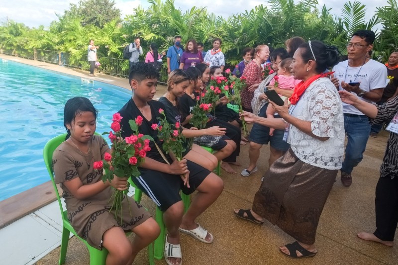 Those who have received baptism at the “Super Power” Family Camp 017