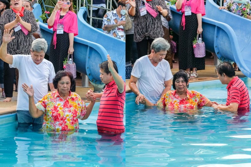 Those who have received baptism at the “Super Power” Family Camp 03